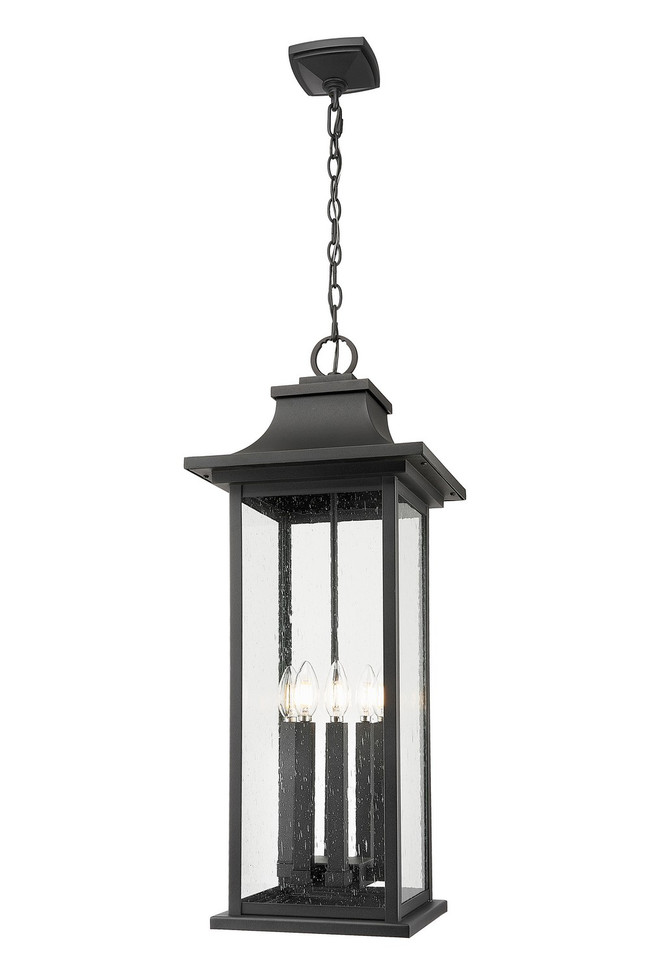 Z-Lite - 5017CHXL-BK - Six Light Outdoor Chain Mount Ceiling Fixture - Tiberius - Black