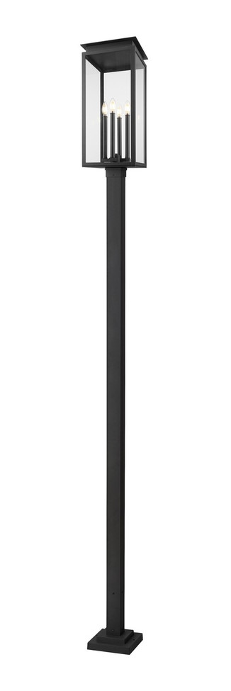 Z-Lite - 5018PHBS-536P-BK - Four Light Outdoor Post Mounted Fixture - Nova - Black