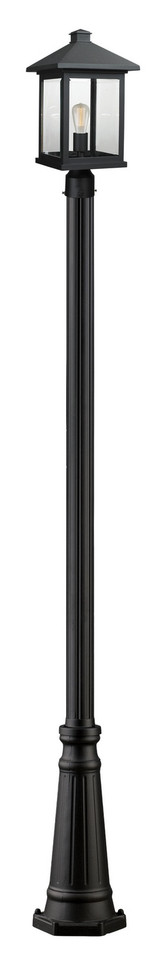 Z-Lite - 531PHBR-519P-BK - One Light Outdoor Post Mounted Fixture - Portland - Black