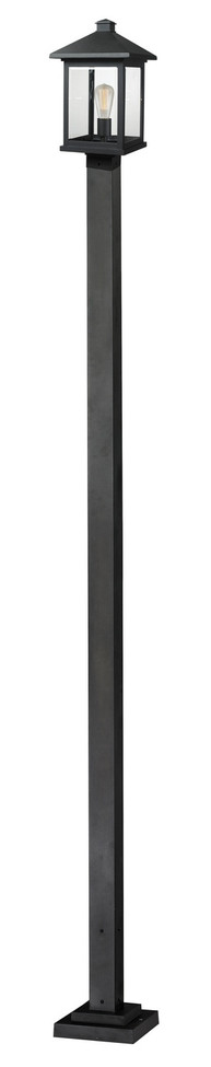 Z-Lite - 531PHBS-536P-BK - One Light Outdoor Post Mounted Fixture - Portland - Black