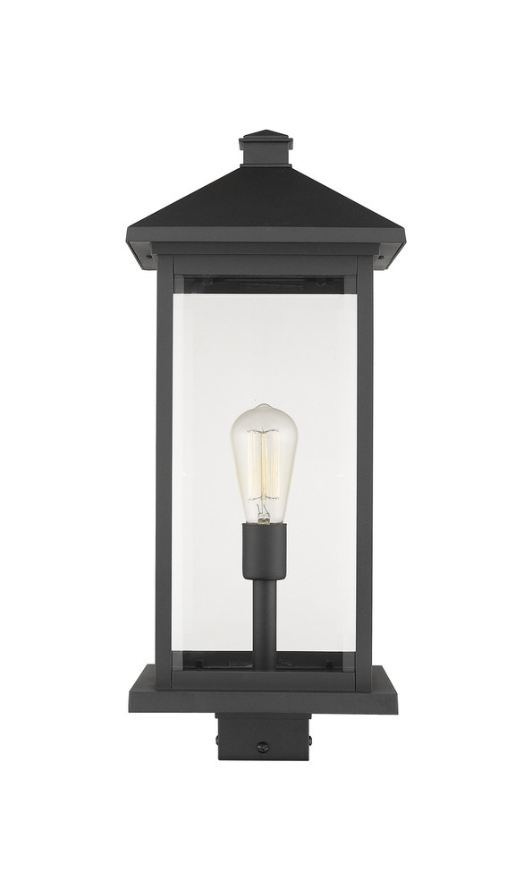 Z-Lite - 531PHBXLS-BK - One Light Outdoor Post Mount Fixture - Portland - Black