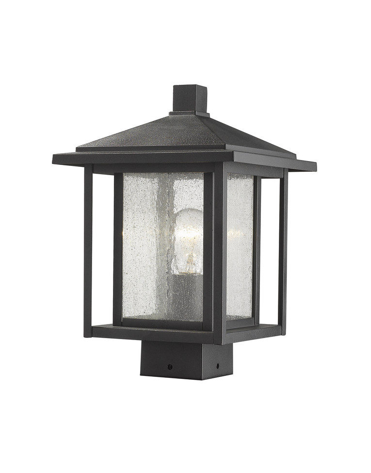 Z-Lite - 554PHMS-BK - One Light Outdoor Post Mount Fixture - Aspen - Black