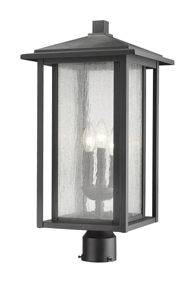 Z-Lite - 554PHXLR-BK - Three Light Outdoor Post Mount Fixture - Aspen - Black