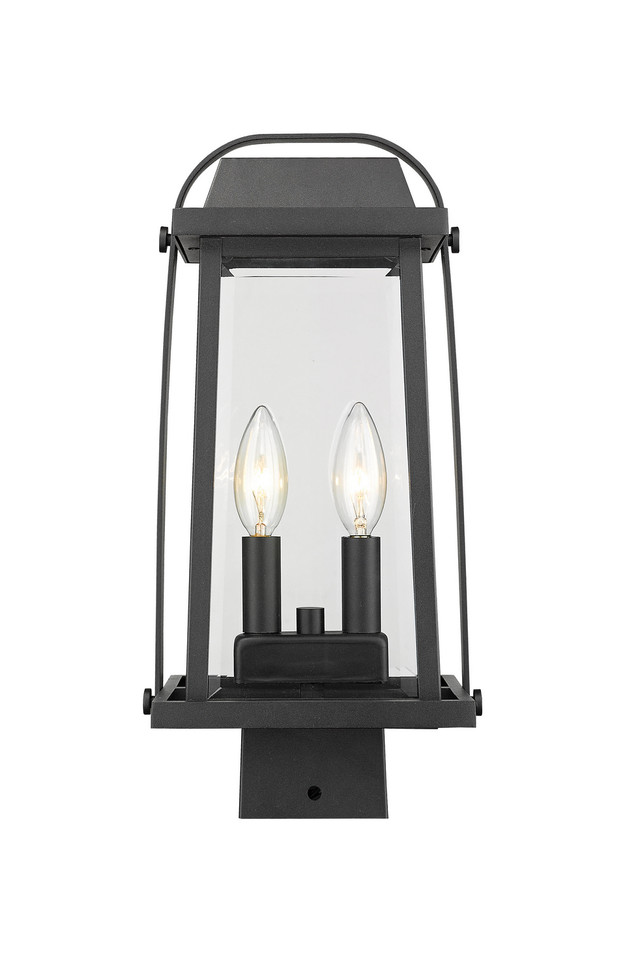 Z-Lite - 574PHMS-BK - Two Light Outdoor Post Mount Fixture - Millworks - Black