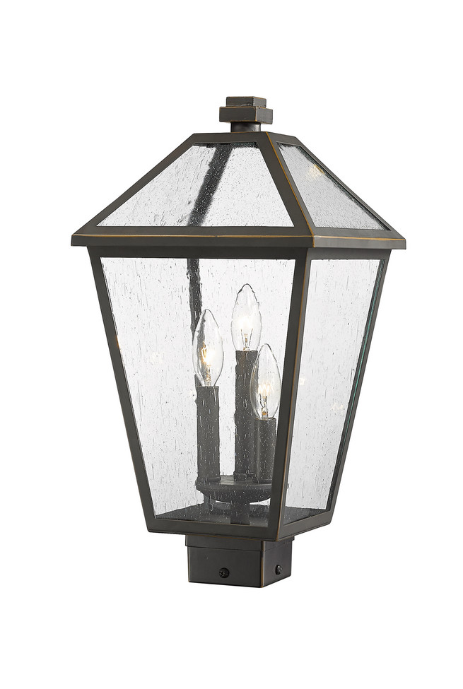 Z-Lite - 579PHBS-ORB - Three Light Outdoor Post Mount Fixture - Talbot - Oil Rubbed Bronze