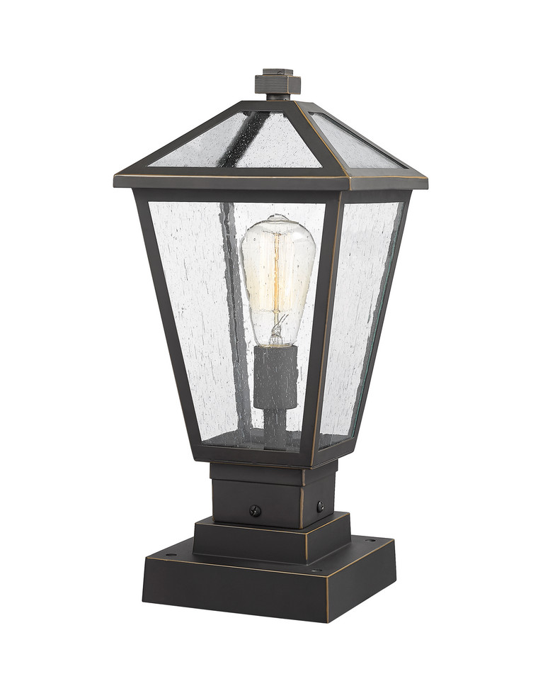 Z-Lite - 579PHMS-SQPM-ORB - One Light Outdoor Pier Mounted Fixture - Talbot - Oil Rubbed Bronze