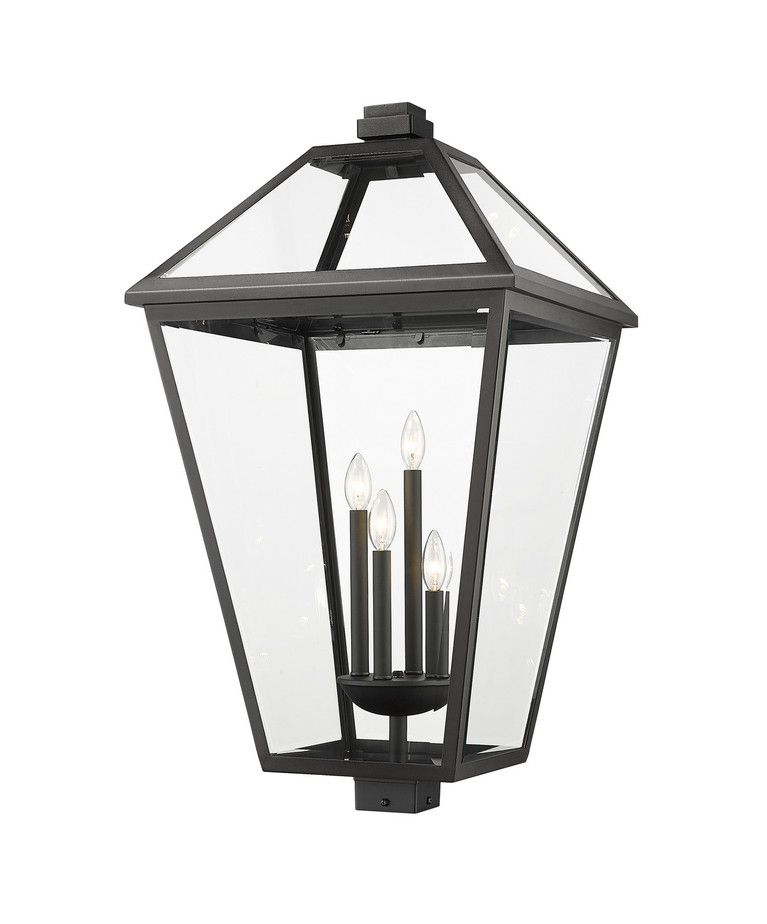Z-Lite - 579PHXLXS-BK - Four Light Outdoor Post Mount Fixture - Talbot - Black