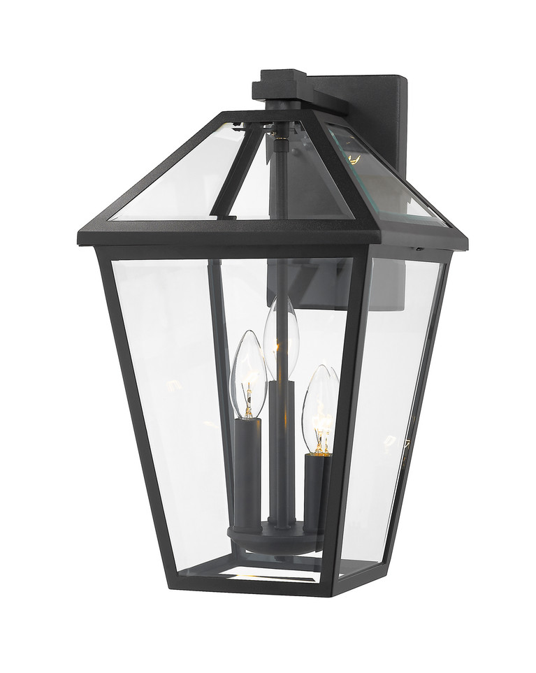 Z-Lite - 579XL-BK - Three Light Outdoor Wall Light - Talbot - Black