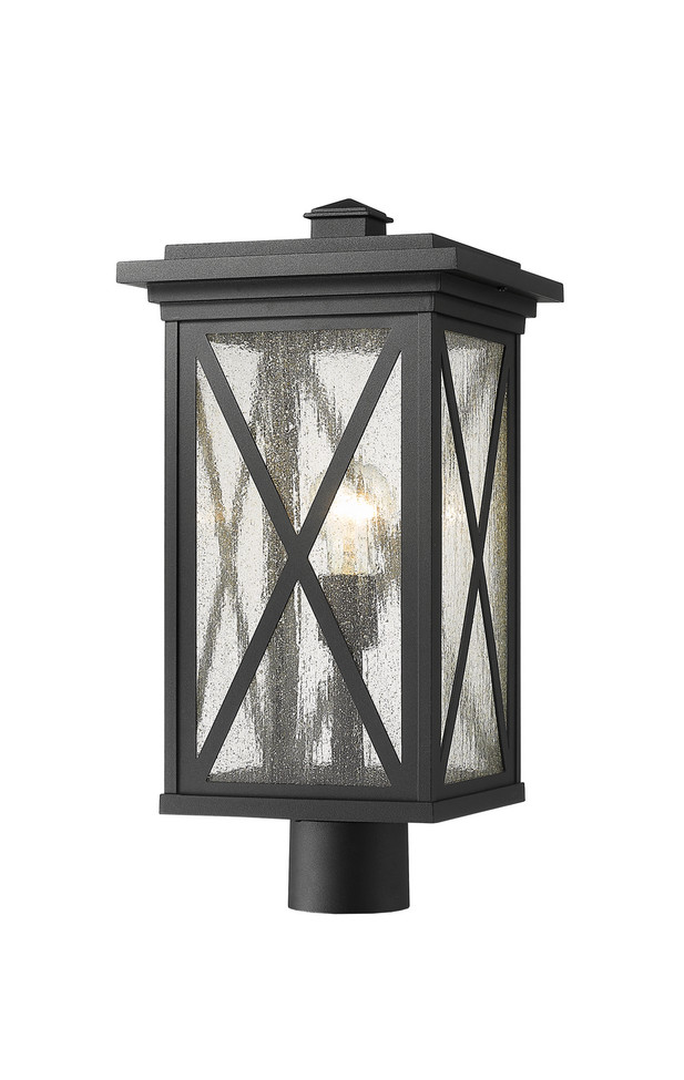 Z-Lite - 583PHBR-BK - One Light Outdoor Post Mount Fixture - Brookside - Black
