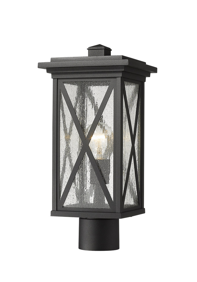 Z-Lite - 583PHMR-BK - One Light Outdoor Post Mount Fixture - Brookside - Black