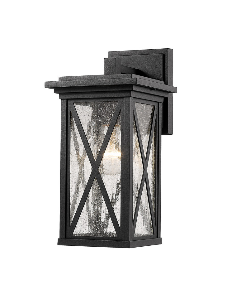 Z-Lite - 583S-BK - One Light Outdoor Wall Light - Brookside - Black