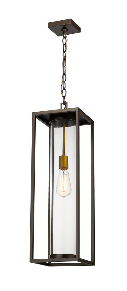 Z-Lite - 584CHB-DBZ-OBS - One Light Outdoor Chain Mount Ceiling Fixture - Dunbroch - Deep Bronze + Outdoor Brass