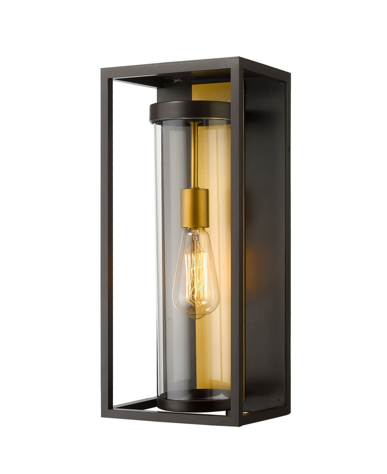 Z-Lite - 584M-DBZ-OBS - One Light Outdoor Wall Light - Dunbroch - Deep Bronze + Outdoor Brass