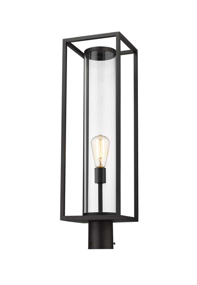 Z-Lite - 584PHBR-BK - One Light Outdoor Post Mount Fixture - Dunbroch - Black