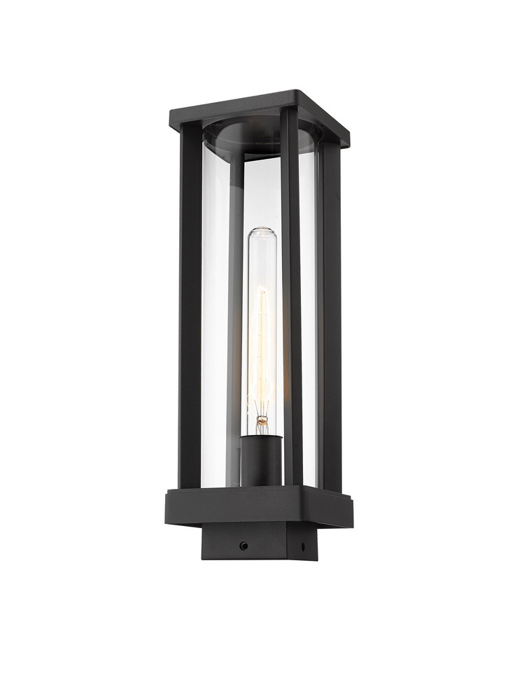 Z-Lite - 586PHMS-BK - One Light Outdoor Post Mount Fixture - Glenwood - Black