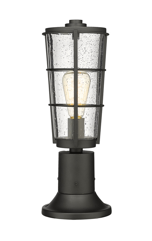 Z-Lite - 591PHM-553PM-BK - One Light Outdoor Pier Mounted Fixture - Helix - Black