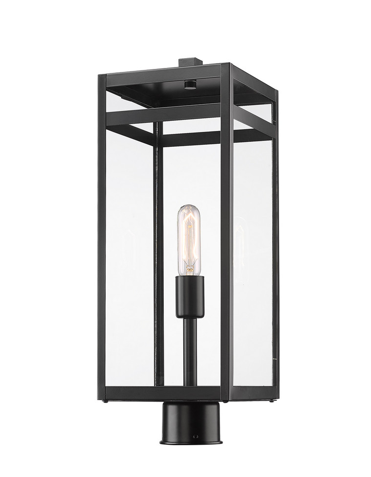 Z-Lite - 596PHBR-BK - One Light Outdoor Post Mount Fixture - Nuri - Black