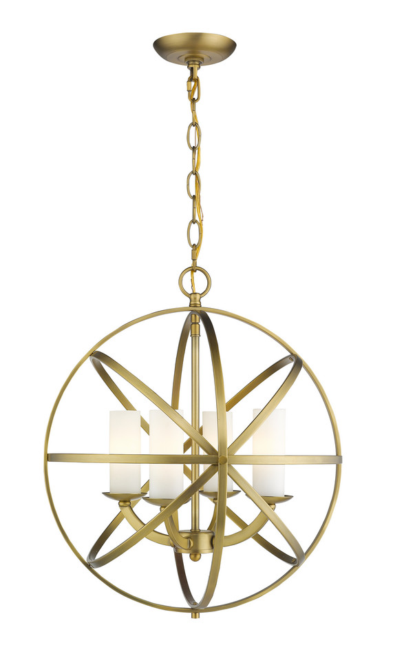 Z-Lite - 6017-4S-HB - Four Light Chandelier - Aranya - Heirloom Brass