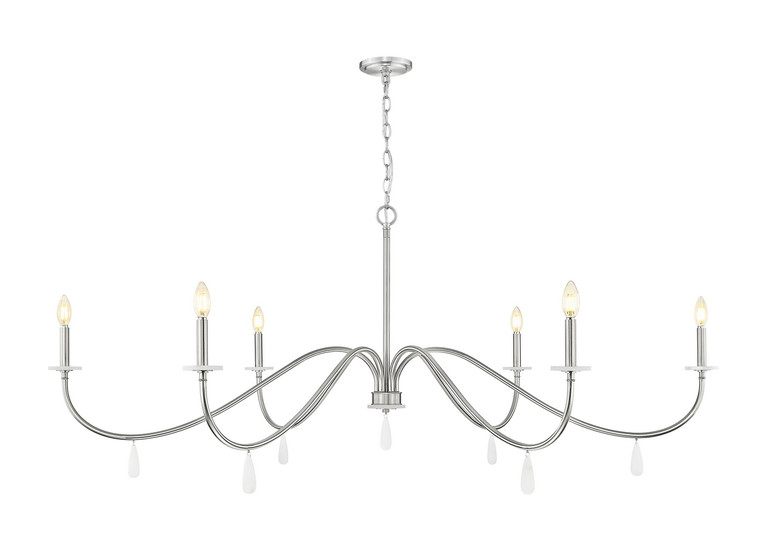 Z-Lite - 6103-63BN - Six Light Chandelier - Toussant - Brushed Nickel