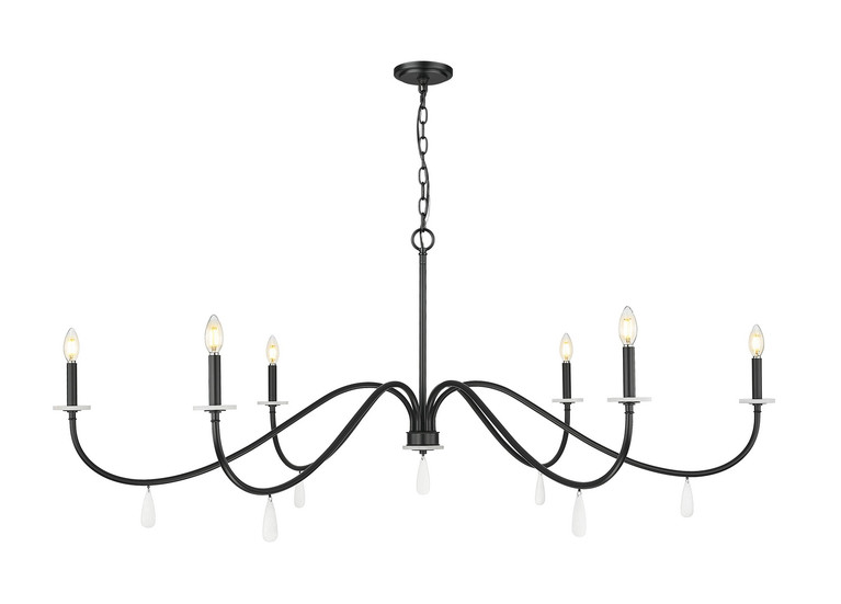 Z-Lite - 6103-63MB - Six Light Chandelier - Toussant - Matte Black