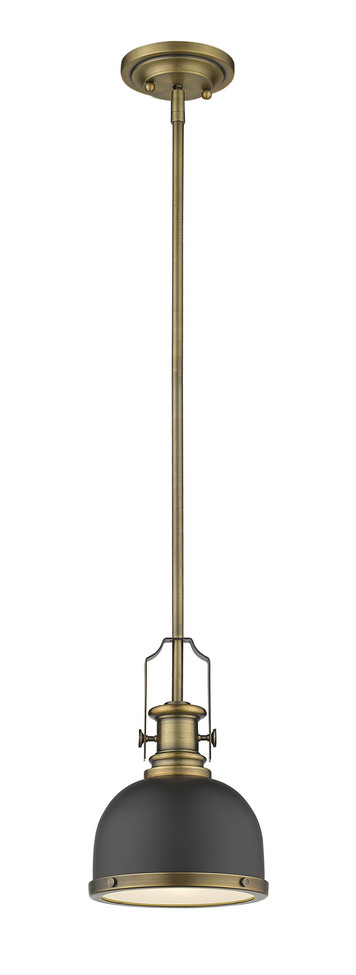 Z-Lite - 725MP-BRZ+HBR - One Light Pendant - Melange - Bronze + Heritage Brass