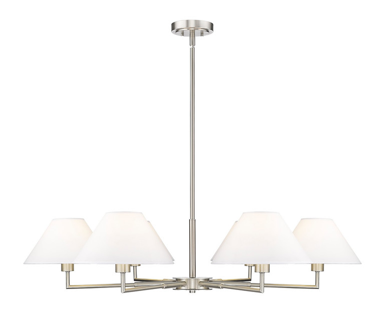 Z-Lite - 744-44R-BN - Six Light Chandelier - Leila - Brushed Nickel