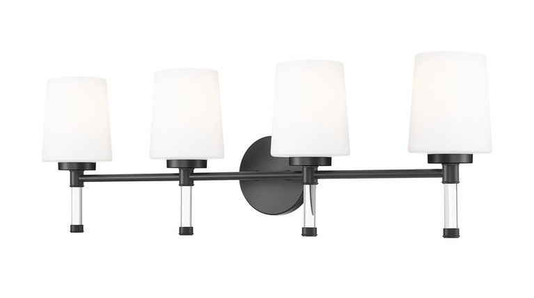 Z-Lite - 7700-4V-MB - Four Light Vanity - Henri - Matte Black