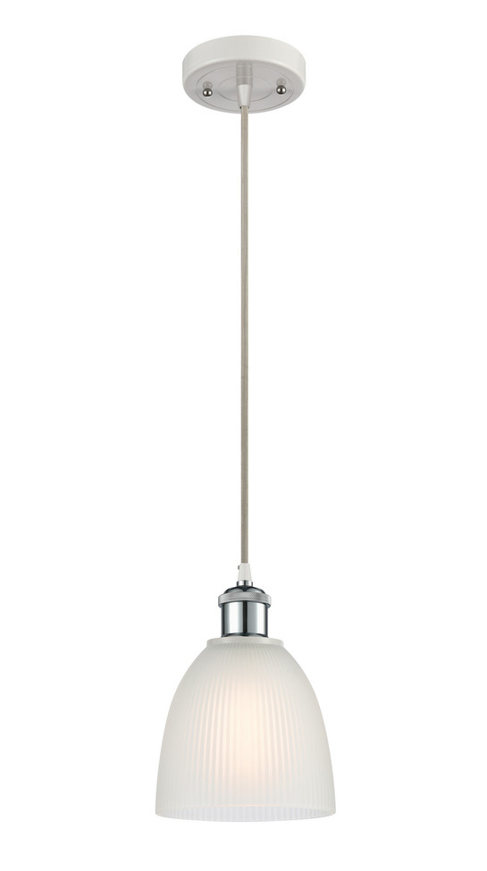 Innovations - 516-1P-WPC-G381-LED - LED Mini Pendant - Ballston - White Polished Chrome