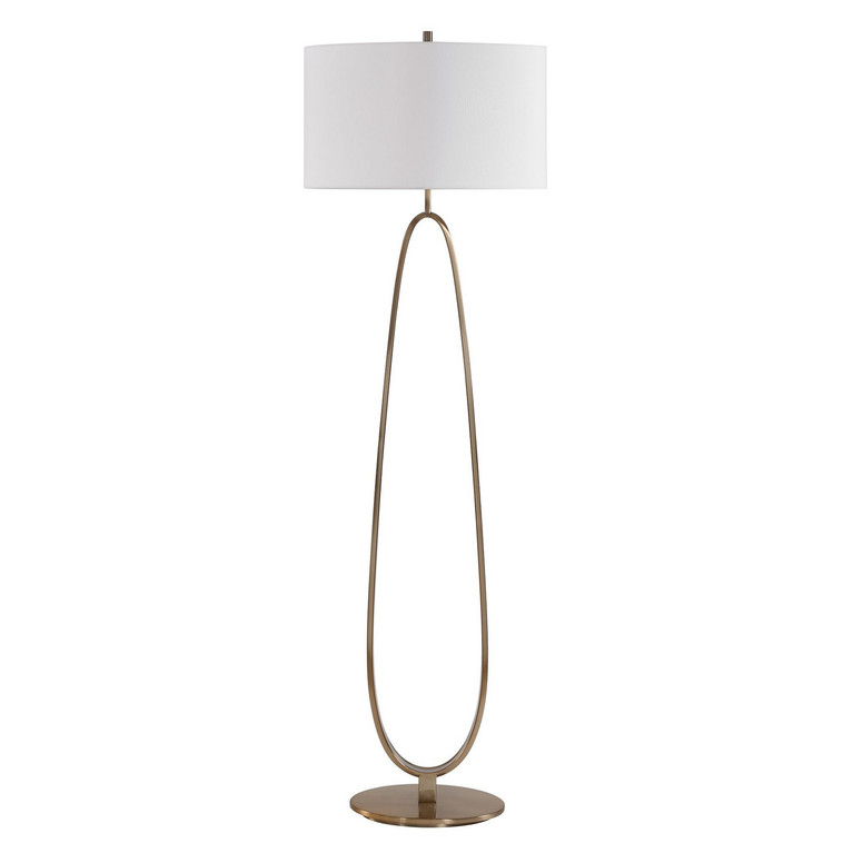 Uttermost - 30787 - One Light Floor Lamp - Tordin - Antique Brass