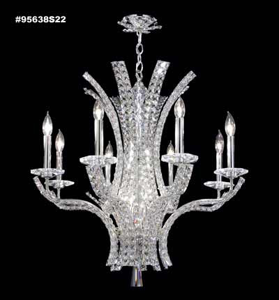 James R. Moder - 95638S22 - Eight Light Chandelier - Eclipse Fashion - Silver