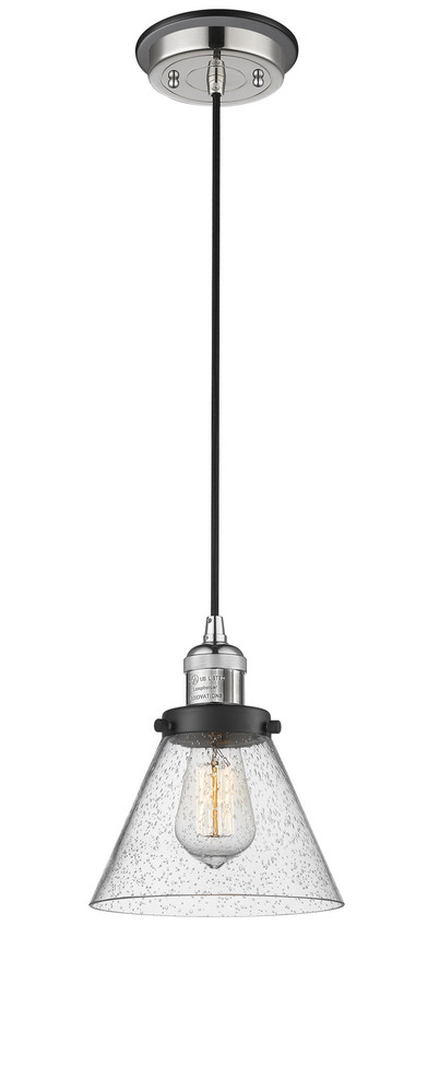 Innovations - 201CBP-PNBK-G44 - One Light Mini Pendant - Franklin Restoration - Polished Nickel
