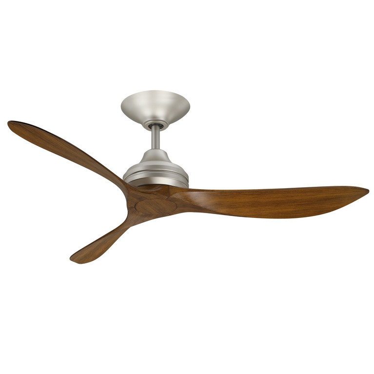 Fanimation - FPD6727BNMKM - 52 Ceiling Fan - Aviara Coastal - Brushed Nickel