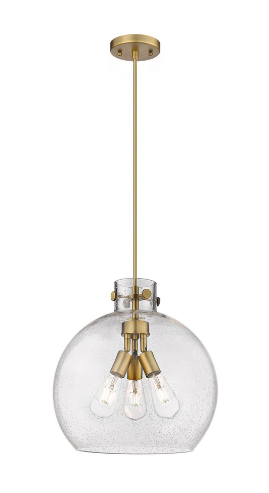 Innovations - 410-3PL-BB-G410-14SDY - Three Light Pendant - Downtown Urban - Brushed Brass