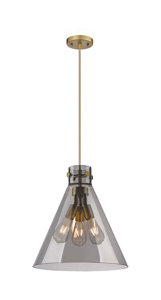 Innovations - 410-3PL-BB-G411-14SM - Three Light Pendant - Downtown Urban - Brushed Brass