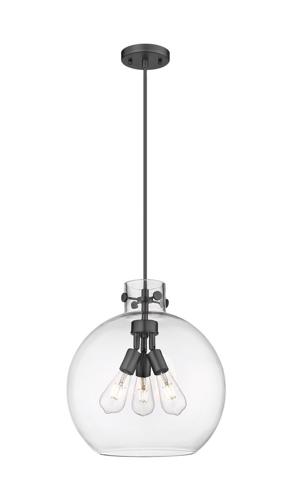 Innovations - 410-3PL-BK-G410-14CL - Three Light Pendant - Downtown Urban - Matte Black