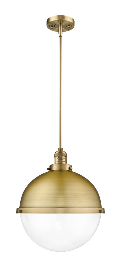 Innovations - 201S-BB-HFS-122-BB-LED - LED Pendant - Franklin Restoration - Brushed Brass