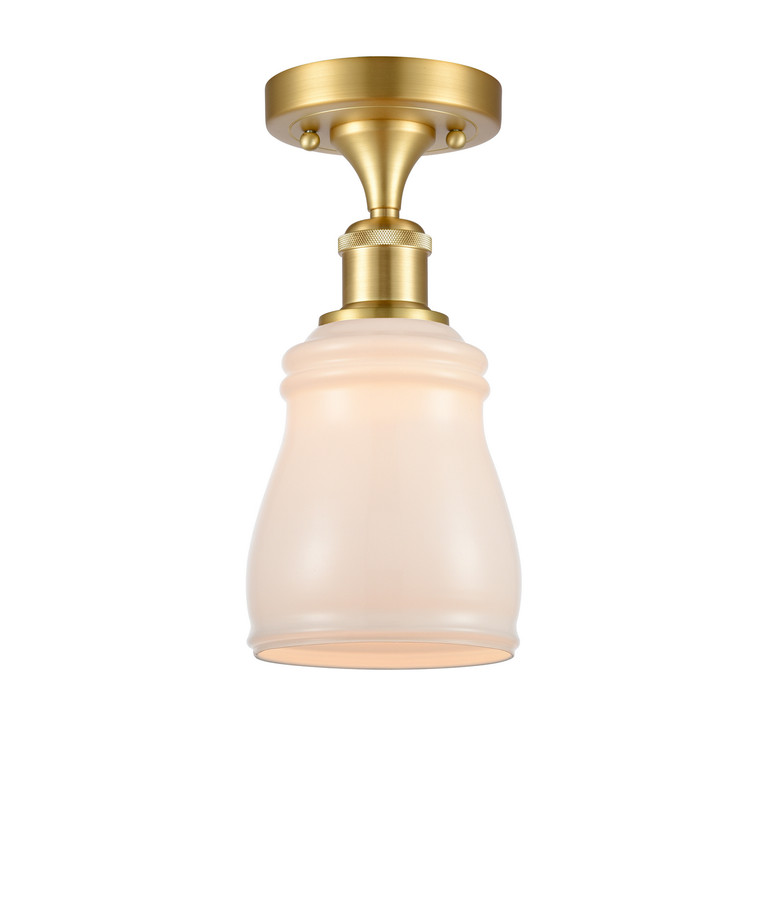 Innovations - 516-1C-SG-G391-LED - LED Semi-Flush Mount - Ballston - Satin Gold