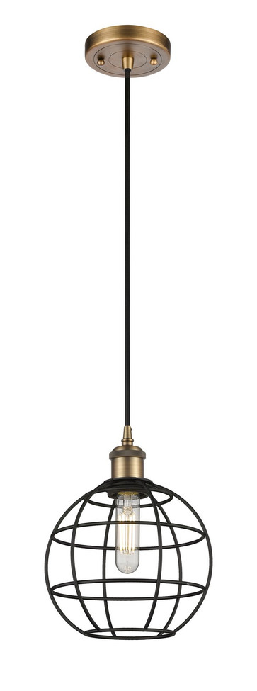 Innovations - 516-1P-BB-CE-8-BK - LED Pendant - Ballston - Brushed Brass