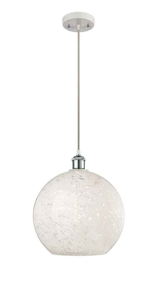 Innovations - 516-1P-WPC-G1216-12WM - LED Mini Pendant - Ballston - White Polished Chrome