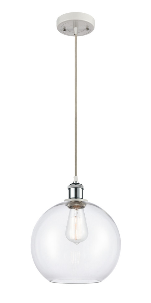 Innovations - 516-1P-WPC-G122-10 - One Light Mini Pendant - Ballston - White Polished Chrome