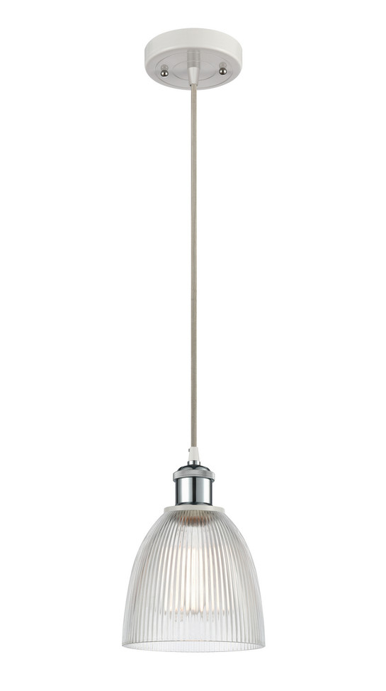 Innovations - 516-1P-WPC-G382 - One Light Mini Pendant - Ballston - White Polished Chrome