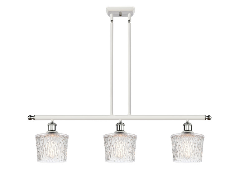 Innovations - 516-3I-WPC-G402 - Three Light Island Pendant - Ballston - White Polished Chrome