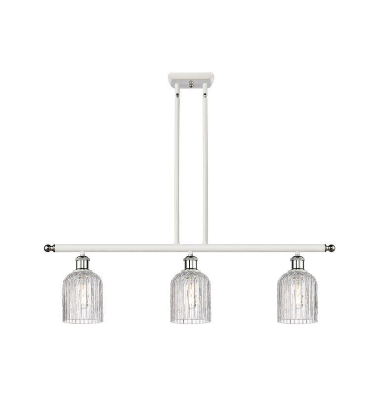 Innovations - 516-3I-WPC-G559-5CL - Three Light Island Pendant - Ballston - White Polished Chrome