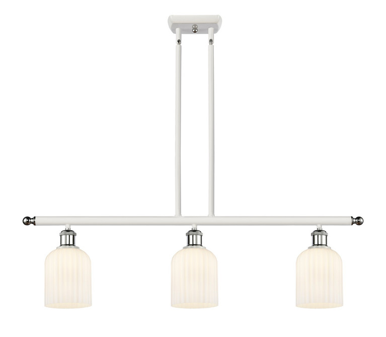 Innovations - 516-3I-WPC-G559-5GWH - Three Light Island Pendant - Ballston - White Polished Chrome