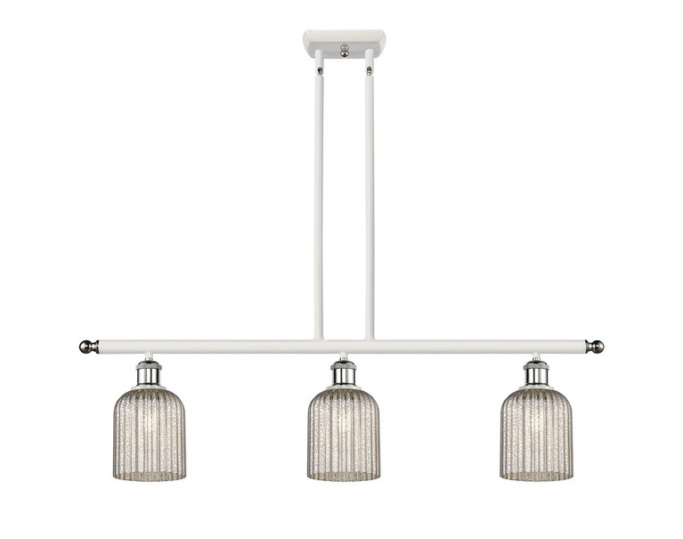 Innovations - 516-3I-WPC-G559-5ME - Three Light Island Pendant - Ballston - White Polished Chrome