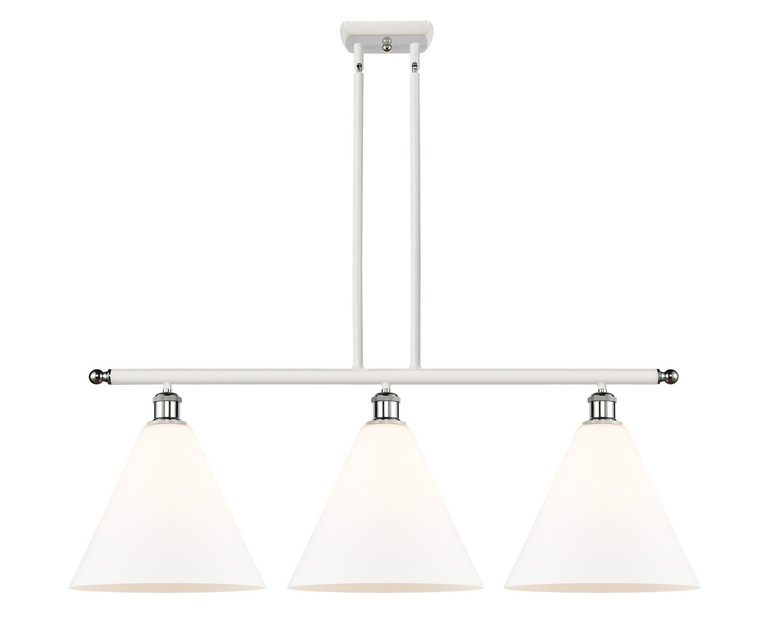 Innovations - 516-3I-WPC-GBC-121-LED - LED Island Pendant - Ballston - White Polished Chrome