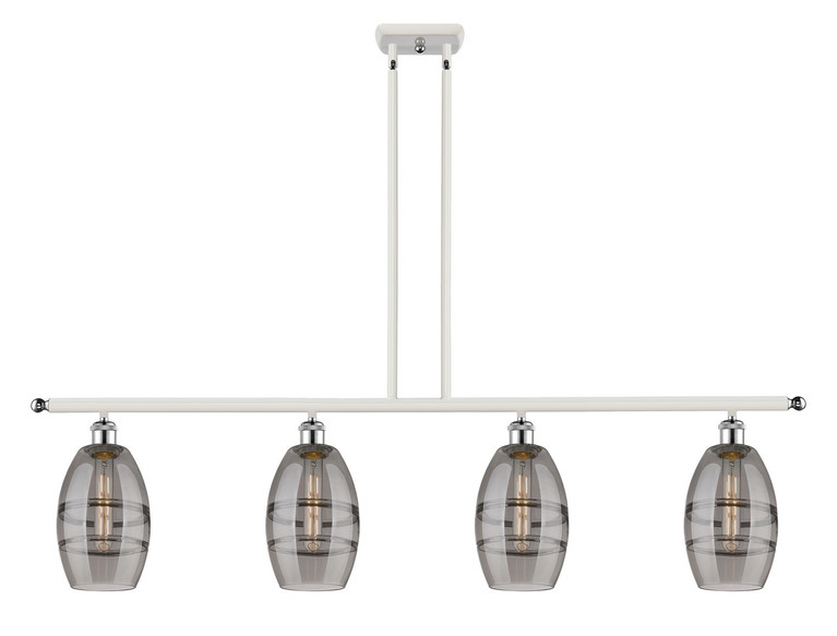 Innovations - 516-4I-WPC-G557-6SM - Four Light Island Pendant - Ballston - White Polished Chrome