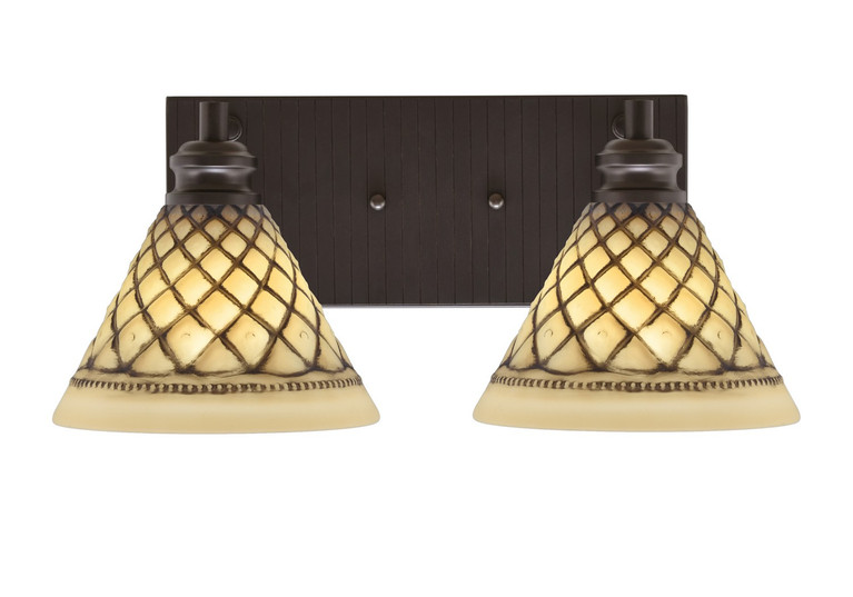 Toltec Lighting - 1162-ES-7185 - Two Light Bath Bar - Edge - Espresso