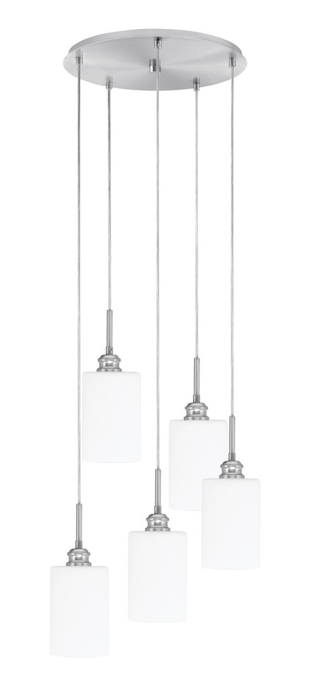 Toltec Lighting - 1175-BN-310 - Five Light Cluster Pendalier - Edge - Brushed Nickel