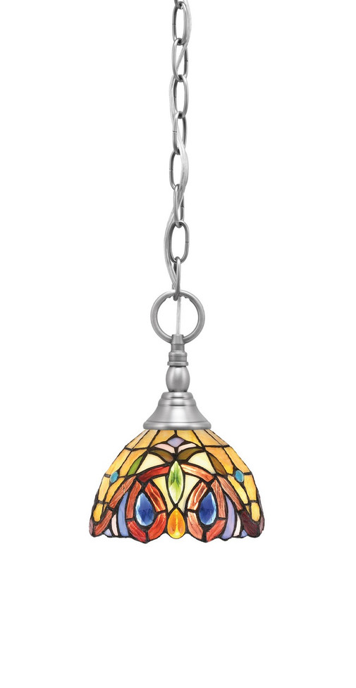 Toltec Lighting - 11-BN-9445 - One Light Mini Pendant - Chain - Brushed Nickel